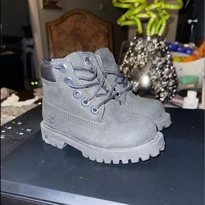 Black toddler construction timberlands size 7